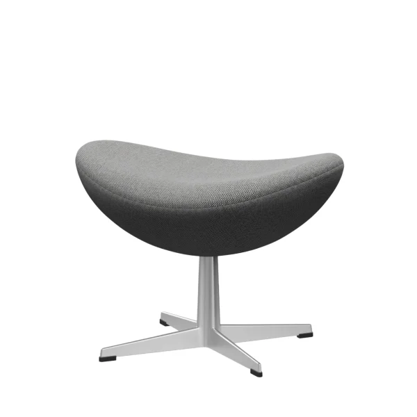 Fritz Hansen Das Ei Voetbank - ReWool 108 wol wit/natuur - aluminium