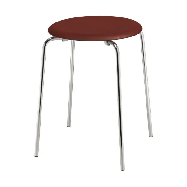 Fritz Hansen Dot leren kruk Chestnut