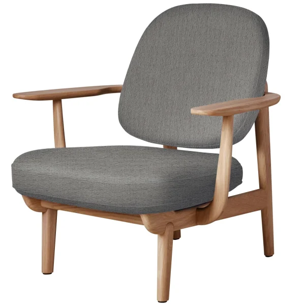 Fritz Hansen Fred Loungefauteuil - JH97 - beige - eiken geolied