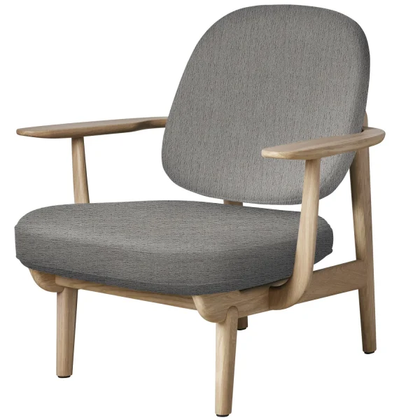 Fritz Hansen Fred Loungefauteuil - JH97 - beige - eiken helder gelakt