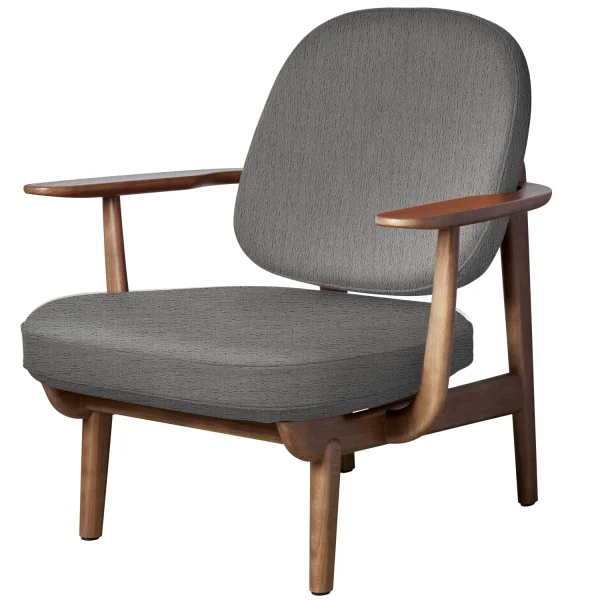 Fritz Hansen Fred Loungefauteuil - JH97 - beige - eiken walnoot gebeitst