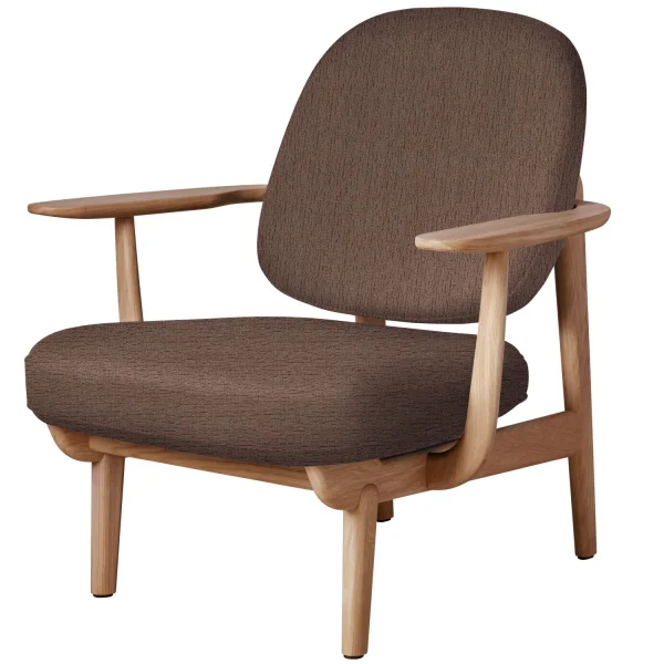 Fritz Hansen Fred Loungefauteuil - JH97 - beige/oranje - eiken geolied