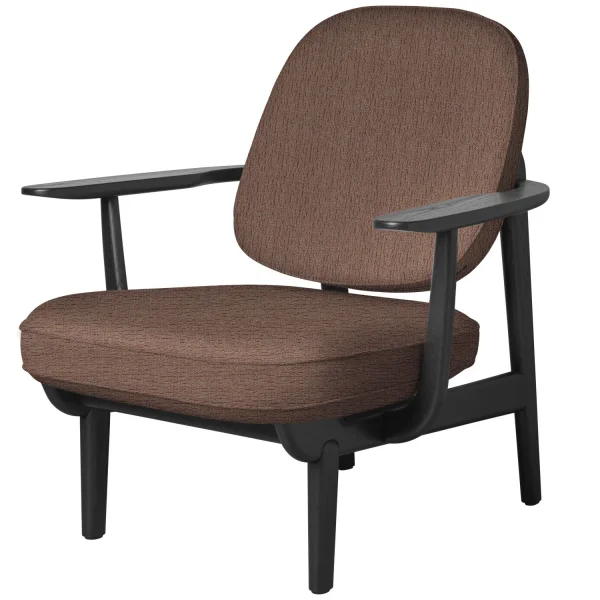 Fritz Hansen Fred Loungefauteuil - JH97 - beige/oranje - zwart essen