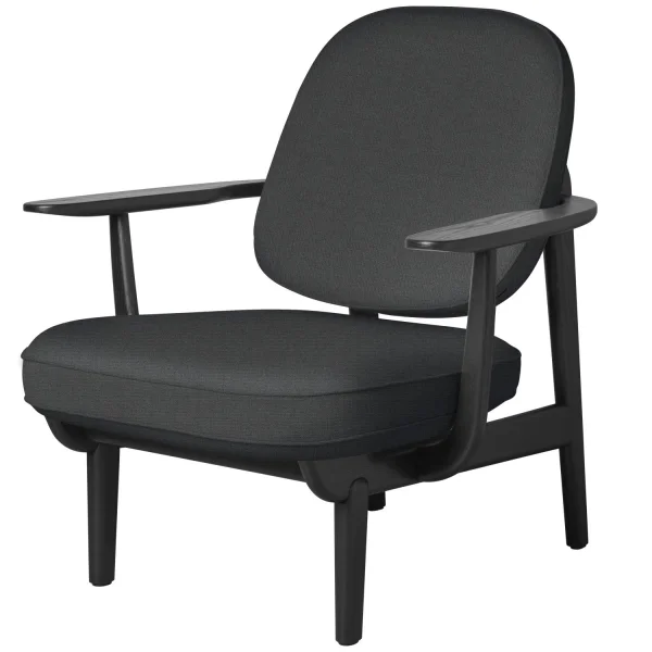 Fritz Hansen Fred Loungefauteuil - JH97 - Christianshavn 1172 - zwart essen