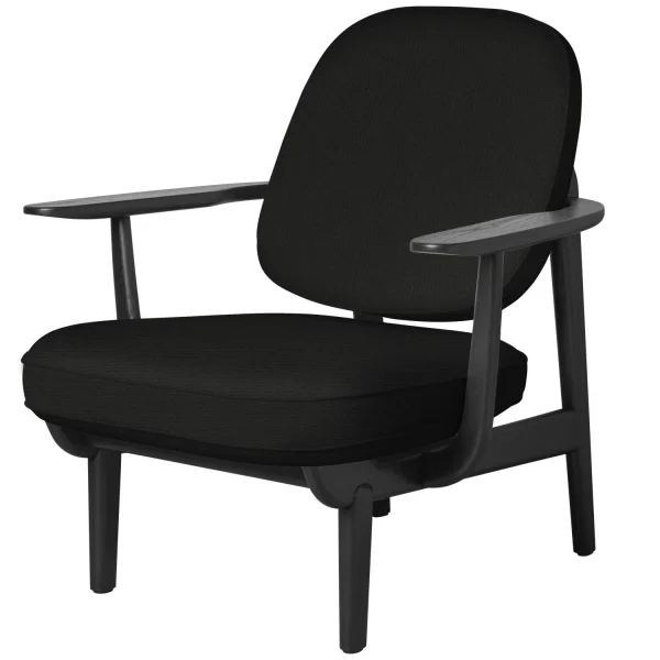 Fritz Hansen Fred Loungefauteuil - JH97 - zwart - zwart essen