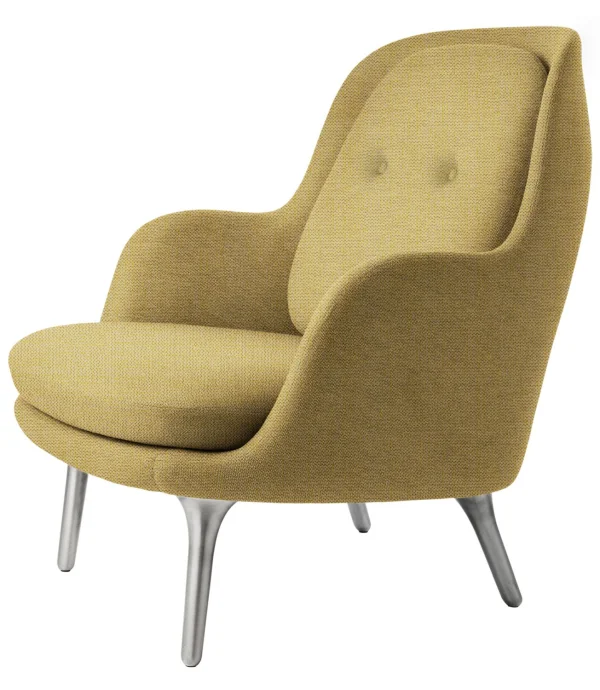 Fritz Hansen Fri Loungefauteuil - Christianshavn 1110 - geborsteld aluminium