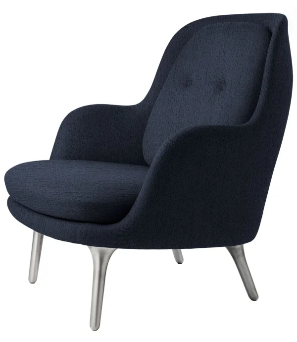 Fritz Hansen Fri Loungefauteuil - Christianshavn 1155 - geborsteld aluminium