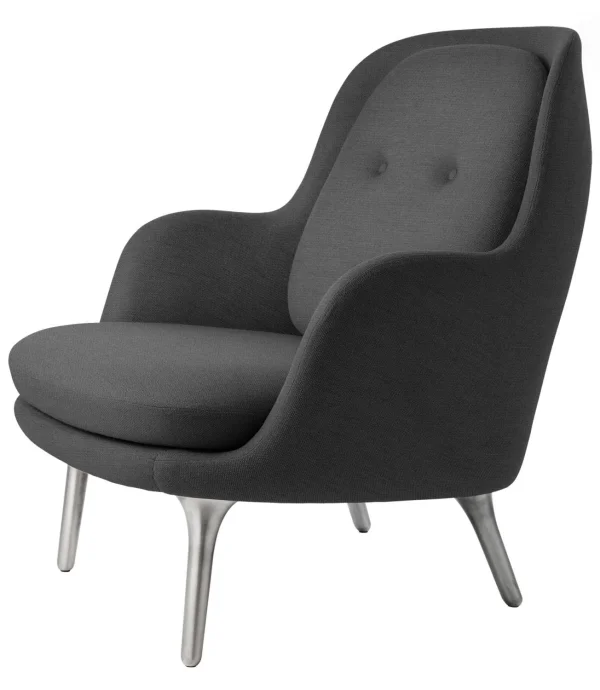 Fritz Hansen Fri Loungefauteuil - Christianshavn 1172 - geborsteld aluminium