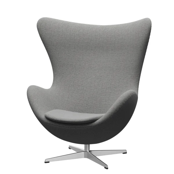 Fritz Hansen Het ei - ReWool 108 wol wit/natuur - aluminium