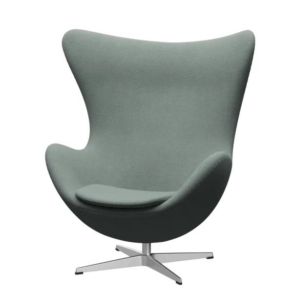 Fritz Hansen Het ei - ReWool 868 lichtAquamarijn/natuur - aluminium