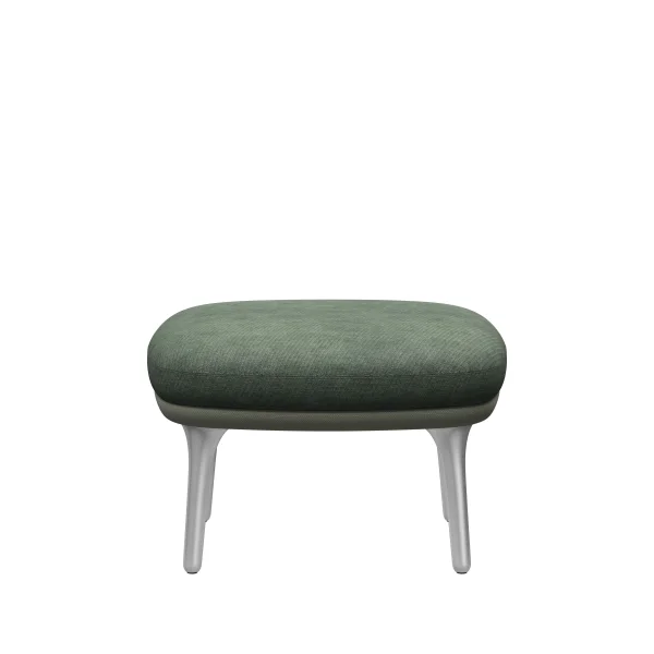 Fritz Hansen RO Voetenbank - mint green - geborsteld aluminium