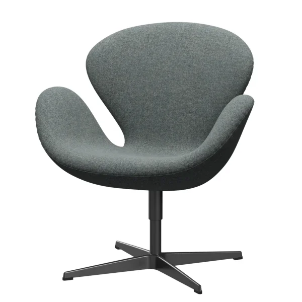 Fritz Hansen Swan Chair - Hallingdal 130 grey - zwart