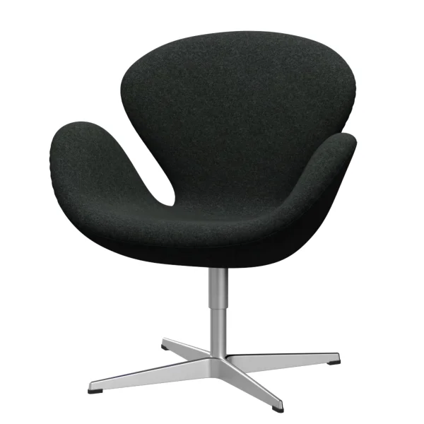 Fritz Hansen Swan Chair - Kvadrat Divina Melange 180 - aluminium