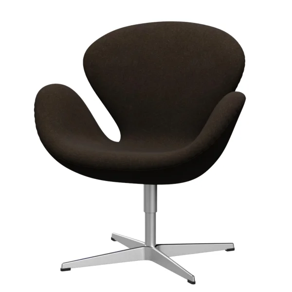 Fritz Hansen Swan Chair - Kvadrat Divina Melange 280 - aluminium