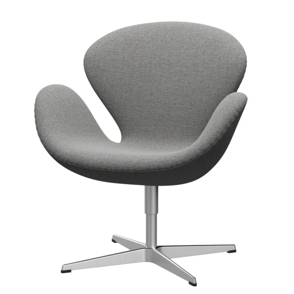 Fritz Hansen Swan Chair - ReWool 108 wol wit/natuur - aluminium