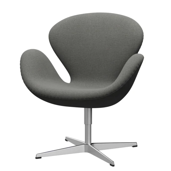 Fritz Hansen Swan Chair - ReWool 158 taupe/natuur - aluminium