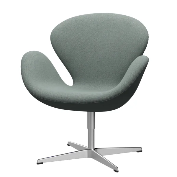 Fritz Hansen Swan Chair - ReWool 868 lichtAquamarijn/natuur - aluminium