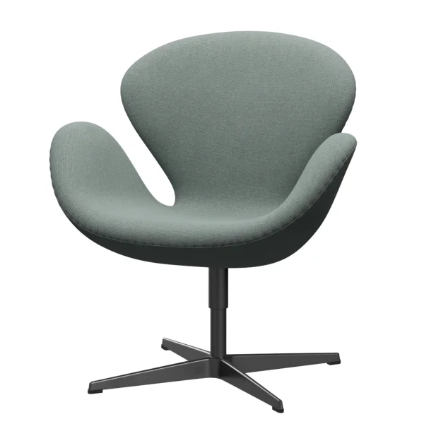 Fritz Hansen Swan Chair - ReWool 868 lichtAquamarijn/natuur - zwart