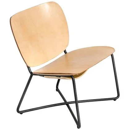 Functionals Miller fauteuil zwart frame naturel leer