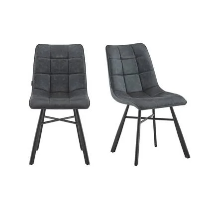 Furnihaus Eetkamerstoel Dexx - Antraciet - Set van 2