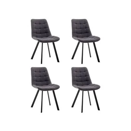 Furnihaus Eetkamerstoel Felix Boucle Zwart Set van 4