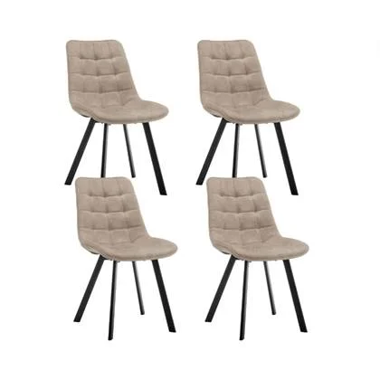 Furnihaus Eetkamerstoel Felix Velvet Beige Set van 4