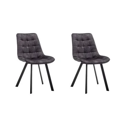 Furnihaus Eetkamerstoel Felix Velvet Zwart Set van 2