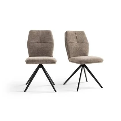 Furnihaus Eetkamerstoelen set van 2 - Emma - Taupe - Stof