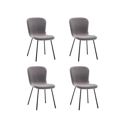 Furnihaus Eetkamerstoelen Set van 4 - Luca - Teddy - Grijs