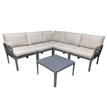 Garden Impressions Hareno loungeset 6-delig - antraciet