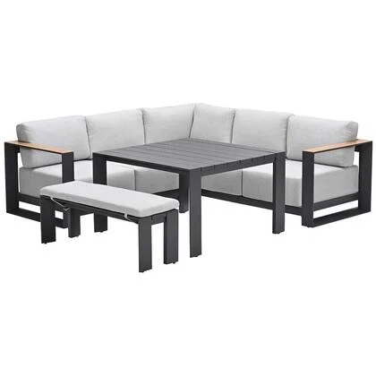 Garden Impressions Malakka lounge dining set 5-delig - light teak look
