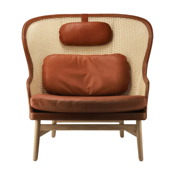 Gärsnäs Dandy fauteuil Eiken-natural-Tärnsjö leer cognac