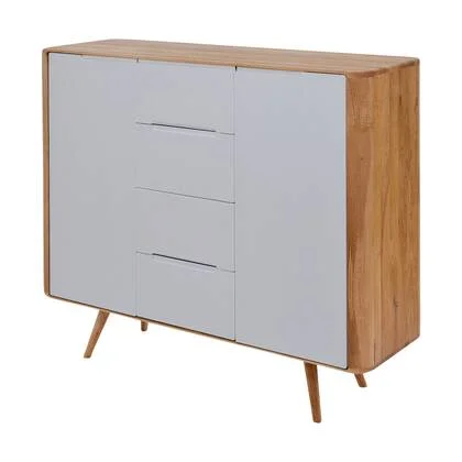 Gazzda Ena Dresser 135 Eikenhouten Dressoir - Naturel | Wit
