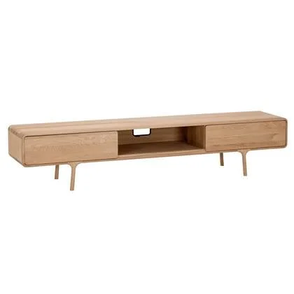 Gazzda Fawn lowboard tv-meubel 2 lades 220x45 naturel