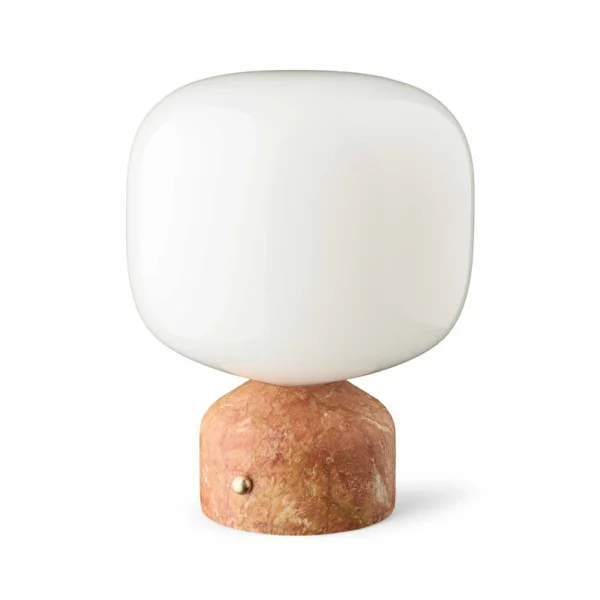 GEJST - Meemo LED tafellamp op batterijen, marmer amber, glas