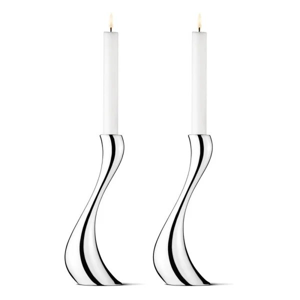 Georg Jensen Cobra kaarsenhouder 2-stuks groot -24 cm.