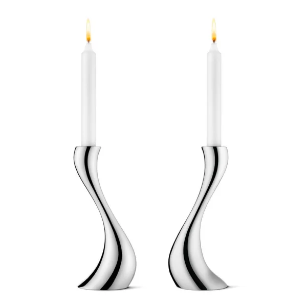 Georg Jensen Cobra kaarsenhouder 2-stuks middel - 20 cm.