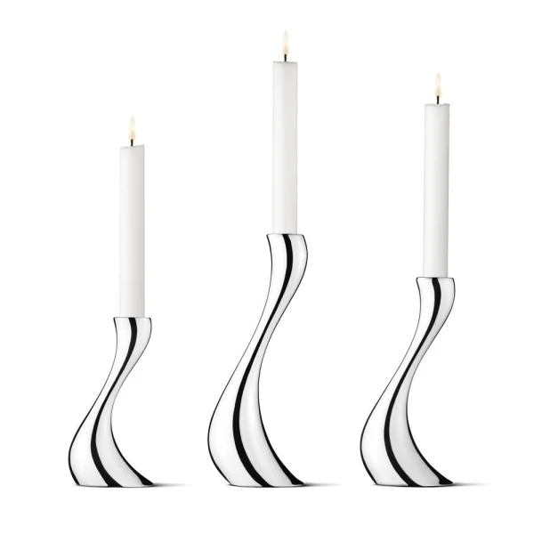 Georg Jensen Cobra kaarsenhouder 3-stuks roestvrij staal