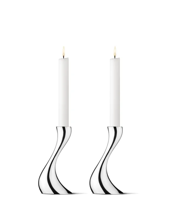 Georg Jensen Cobra Kaarsenhouder - roestvrij staal, 2 stuks - S