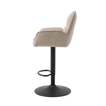 Giga Living - Barstoel Linnen Stof - Verstelbaar - Marilla - Set van 2