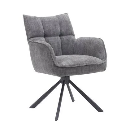 Giga Living - Eetkamerstoel Antraciet Stof - Select Marilla - Set van 2