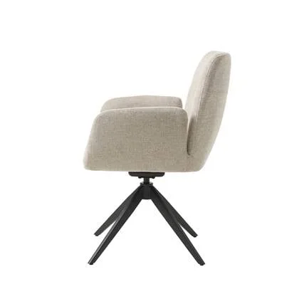 Giga Living - Eetkamerstoel Beige Metaal - Roxana