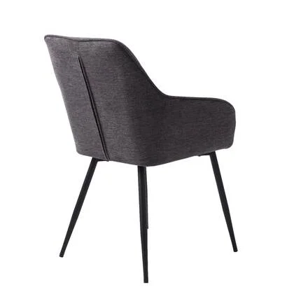 Giga Living - Eetkamerstoel Donkergrijs - Nolan Stribe - Set van 2