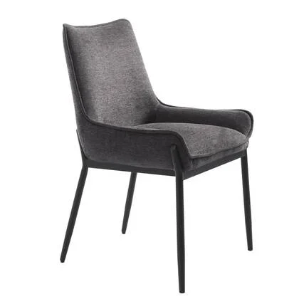 Giga Living - Eetkamerstoel Donkergrijs Stof - Calgary - Set van 2