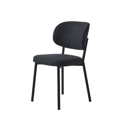 Giga Living - Eetkamerstoel Donkergrijs Stof - Fowler - Set van 2