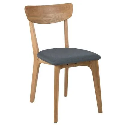 Giga Living - Eetkamerstoel - Donkergrijs - Zithoogte 47,5cm - Ylven - Set van 2