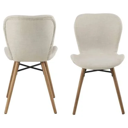 Giga Living - Eetkamerstoel Stof Zandkleur - Zithoogte 46,5cm