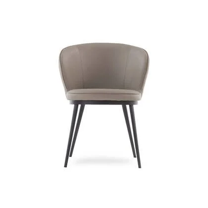 Giga Living - Eetkamerstoel Taupe PU Leer - Zithoogte 48cm - Gain