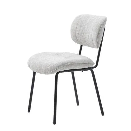 Giga Living - Eetkamerstoel Zonder Armleuning - Off White Stof - Buffalo - Set van 2