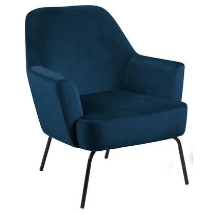 Giga Living - Fauteuil Blauw Stof - 75x75x83cm - Naven